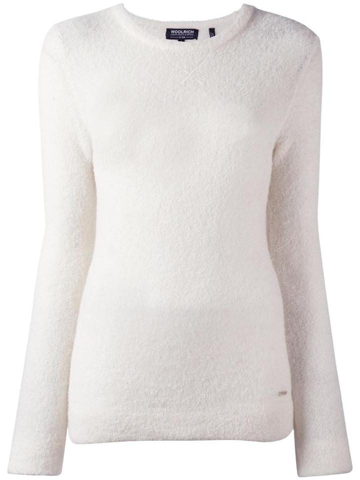 Woolrich Fine Knit Jumper, Women's, Size: Large, White, Alpaca/polyamide