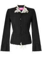 Junya Watanabe Comme Des Garçons Pre-owned Ruffled Lace Pinstriped