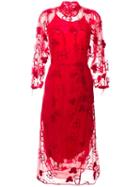 Simone Rocha Floral Tulle Midi Dress