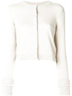 Paule Ka Cropped Cashmere Cardigan - White