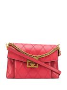 Givenchy Diamond Quilted Shoulder Bag - Red