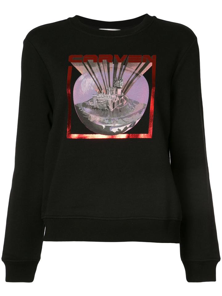 Carven - 'rave Mansion' Sweatshirt - Women - Cotton - S, Black, Cotton