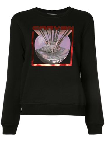Carven - 'rave Mansion' Sweatshirt - Women - Cotton - S, Black, Cotton