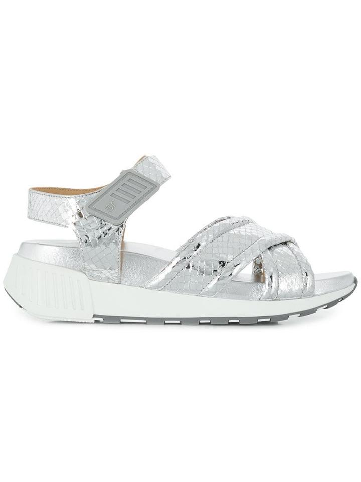 Sergio Rossi Sr Running Sandal - Silver