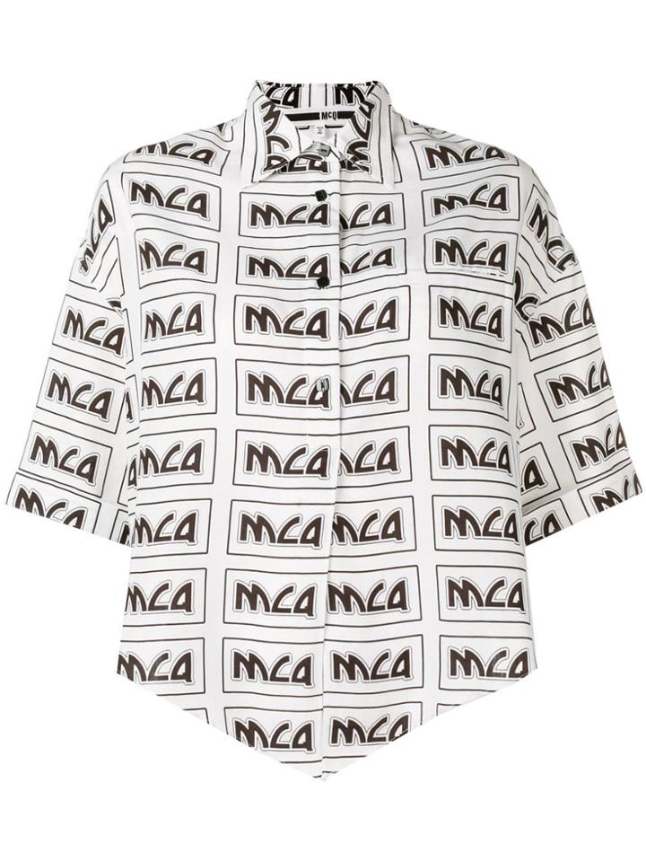 Mcq Alexander Mcqueen Logo Print Shirt - White