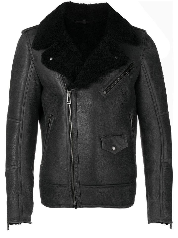 Belstaff Shearling Biker Jacket - Black