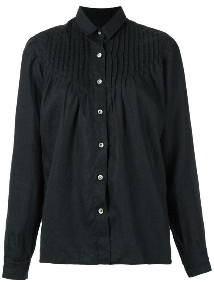 À La Garçonne Pleated Shirt - Black