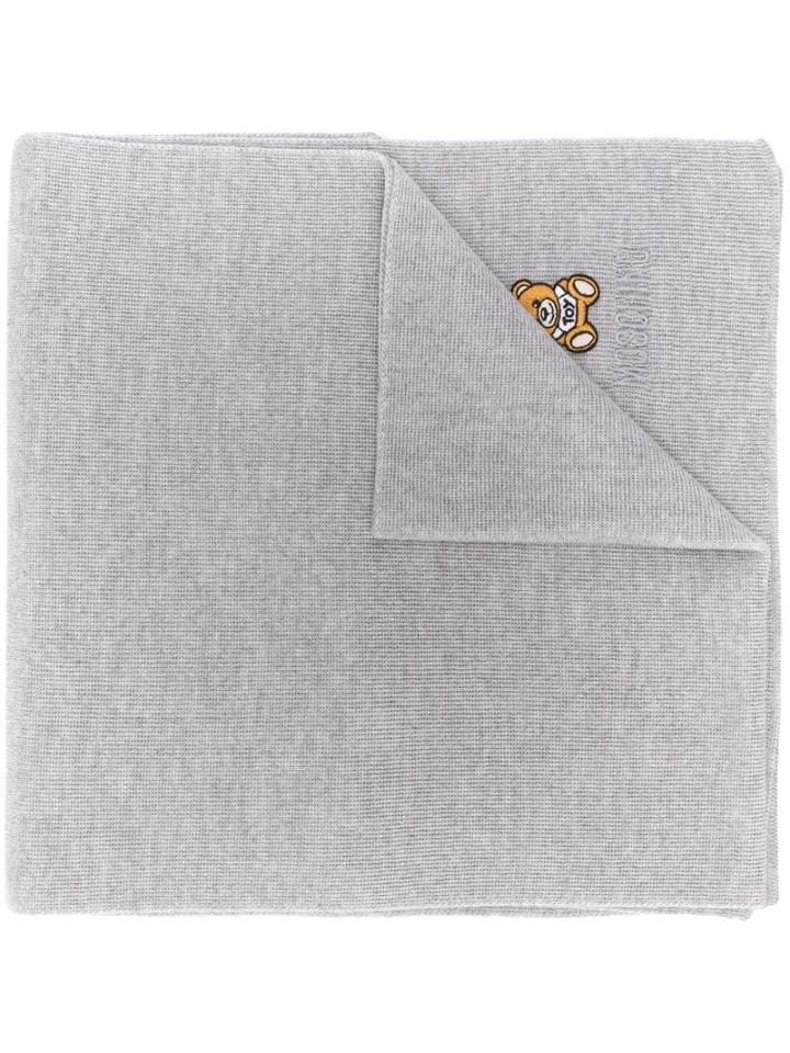 Moschino Teddy Patch Scarf - Grey