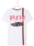 Philipp Plein Junior Car Logo Print T-shirt - White