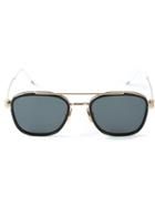 Thom Browne Square Frame Sunglasses, Adult Unisex, Black, Titanium/12kt Gold