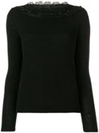 Ermanno Scervino Boat-neck Knitted Sweater - Black