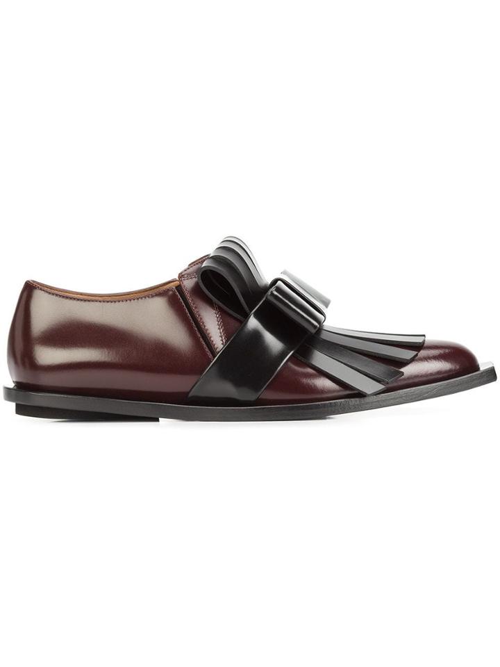 Marni Fringed Loafers - Red