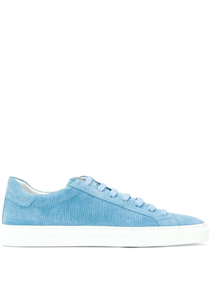 Hide & Jack Embossed Low-top Sneakers - Oceane White