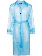 Calvin Klein 205w39nyc Translucent Trench Coat - Blue