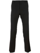 Lanvin Striped Slim Fit Trousers, Men's, Size: 48, Black, Viscose/polyester/cotton