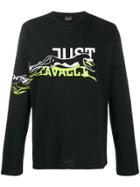 Just Cavalli Printed Logo T-shirt - Black