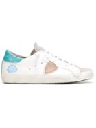 Philippe Model Logo Patch Sneakers, Women's, Size: 38, White, Leather/suede/rubber