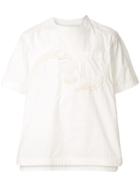 Sacai Zipped Shoulder T-shirt - White