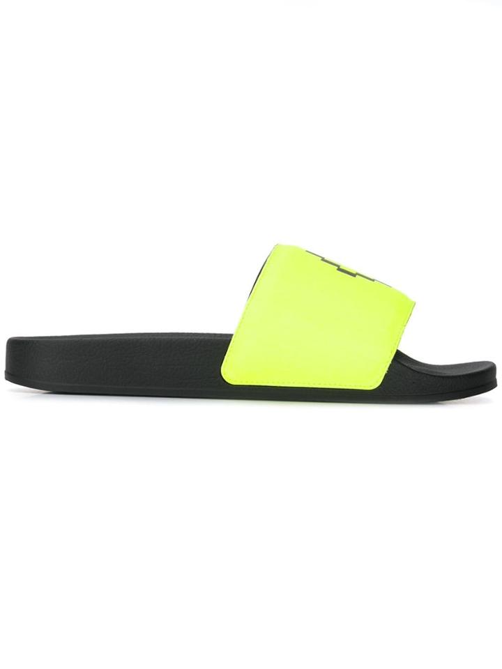 Marcelo Burlon County Of Milan Cross Sliders - Yellow