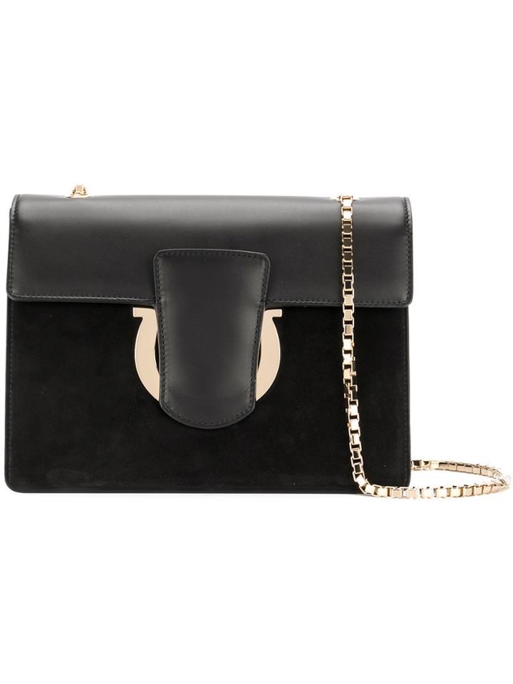 Salvatore Ferragamo Gancio Shoulder Bag - Black