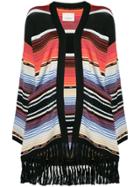Laneus Striped Oversized Cardigan - Multicolour