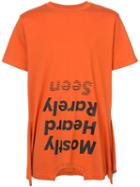 Mostly Heard Rarely Seen Upside Down Logo T-shirt - Orange