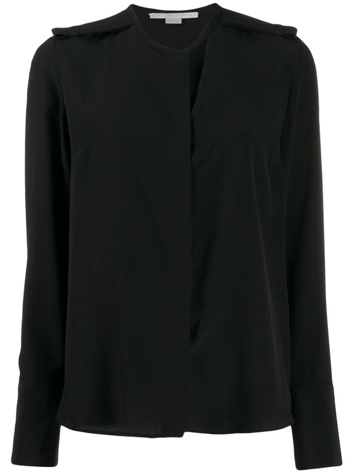 Stella Mccartney Epaulette Long-sleeve Blouse - Black