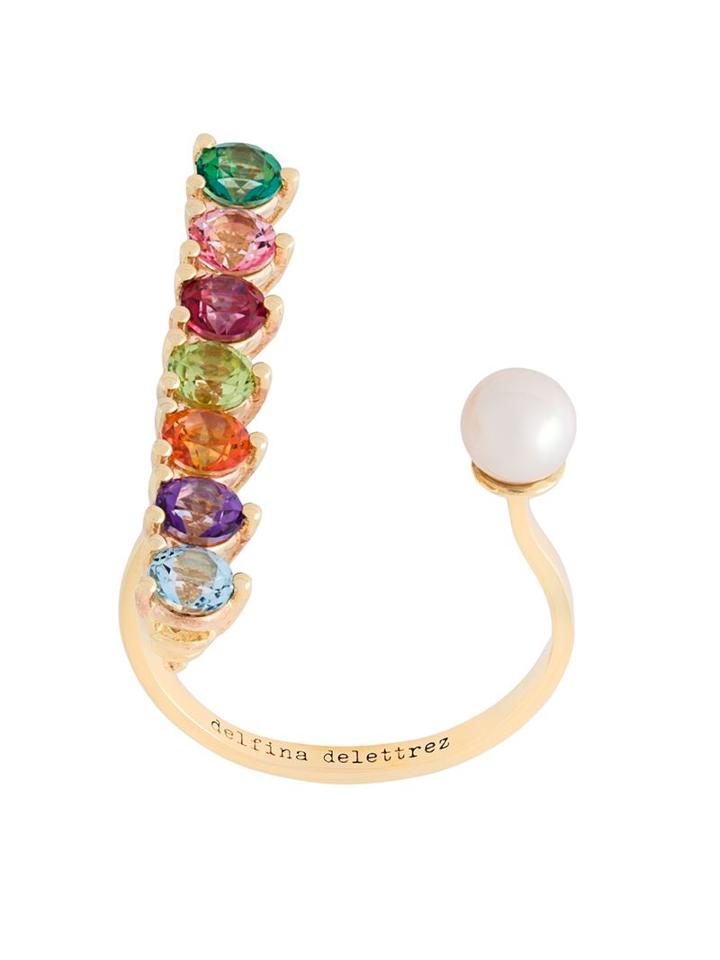 Delfina Delettrez 'vein' Ring, Women's, Yellow