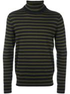 Ps By Paul Smith Striped Turtleneck Jumper, Men's, Size: Small, Blue, Merino