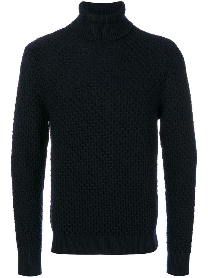 Eleventy - Roll Neck Jumper - Men - Virgin Wool - L, Black, Virgin Wool