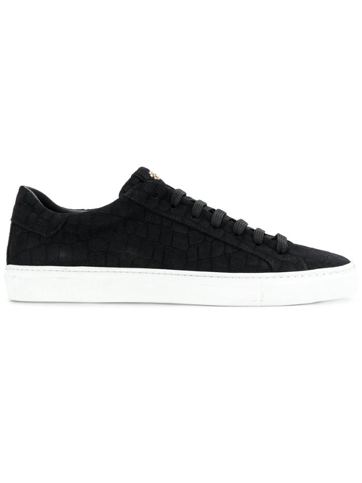 Hide & Jack Crocodile Embossed Essence Sneakers - Black
