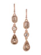 Givenchy Vintage 1990s Vintage Givenchy Drop Rose Gold Earrings - Pink