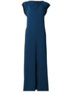 Mm6 Maison Margiela - Wide-leg Jumpsuit - Women - Polyester/viscose - 40, Blue, Polyester/viscose