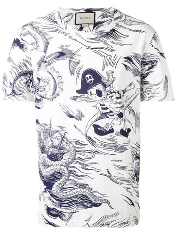 Gucci Sea Storm Print T-shirt, Men's, Size: Medium, White, Cotton