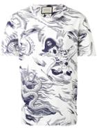 Gucci Sea Storm Print T-shirt, Men's, Size: Medium, White, Cotton