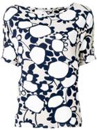 Le Tricot Perugia Floral Short-sleeve Top - Neutrals