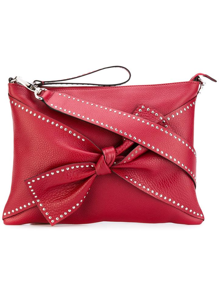 Red Valentino - Studded Bow Shoulder Bag - Women - Calf Leather/metal - One Size, Calf Leather/metal