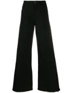L'autre Chose High-waisted Wide Leg Trousers - Black