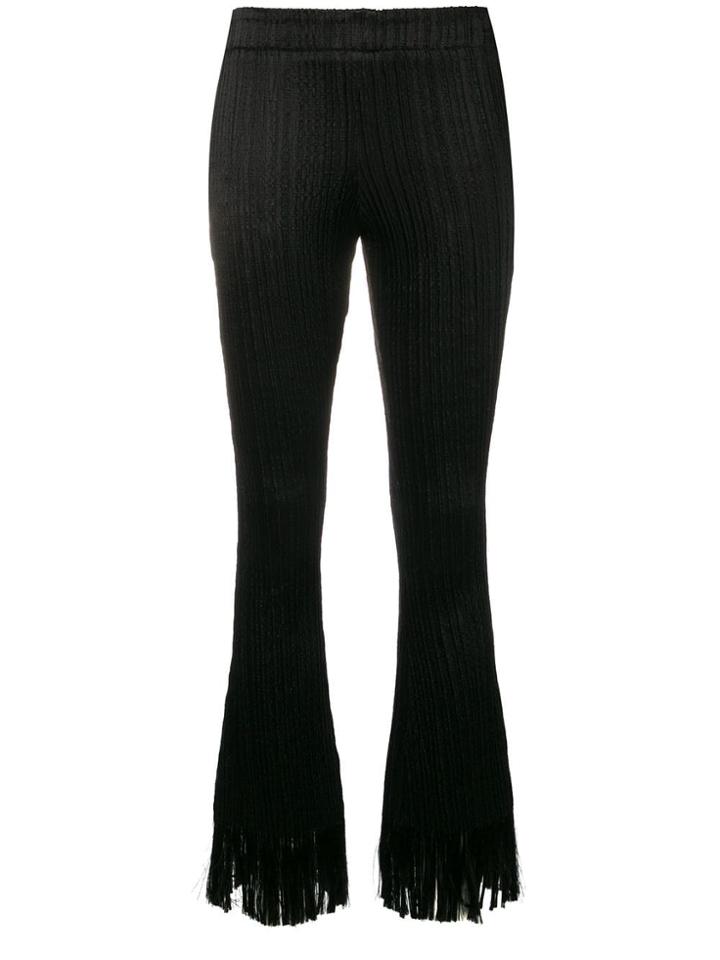 Chloé Textured Cropped Trousers - Black