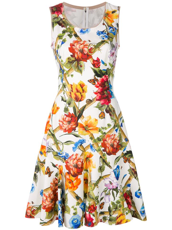 Dolce & Gabbana Printed Drill Dress - White
