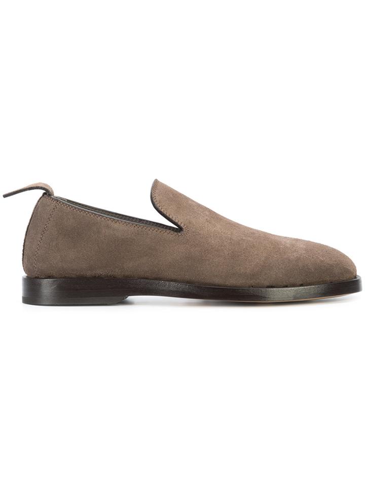Measponte Round Toe Loafers - Brown