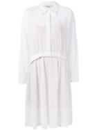 Stella Mccartney - Shirt Dress - Women - Silk/cotton - 40, White, Silk/cotton
