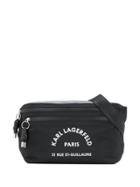 Karl Lagerfeld Logo Zipped Belt Bag - Black
