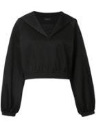 G.v.g.v. Puffed Sleeve Cape Sweatshirt - Black