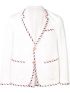 Thom Browne Unconstructed Tux Sack Sport Coat - White