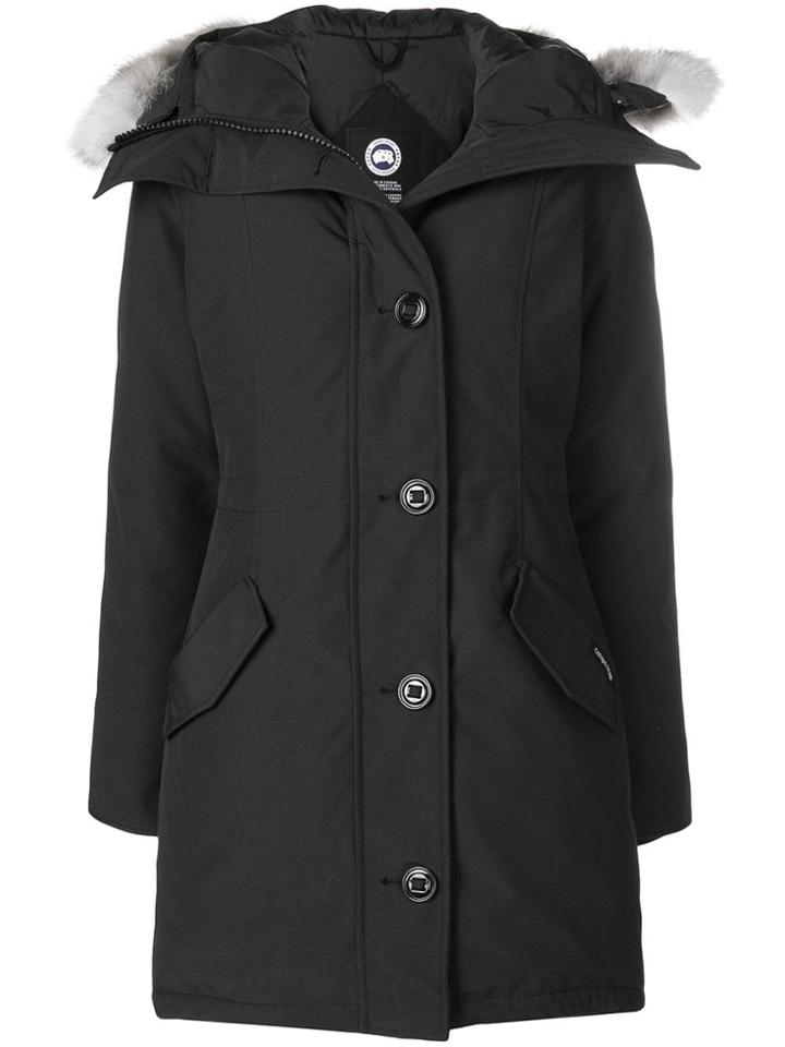 Canada Goose Rossclair Fur Trimmed-hood Coat - Black