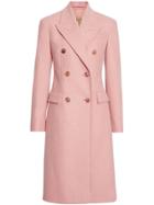Burberry Double-breasted Wool Tailored Coat - Pink