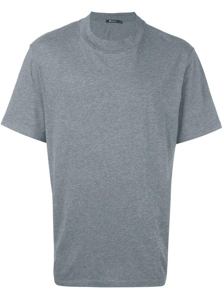 T By Alexander Wang Round Neck T-shirt, Men's, Size: Medium, Grey, Cotton