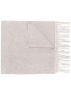 N.peal Fringed Woven Scarf - Nude & Neutrals