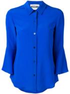 Moschino Flared Sleeve Shirt, Women's, Size: 40, Blue, Silk